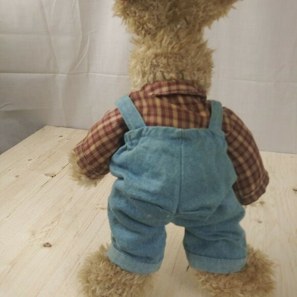 Russ Berrie & Co Plush Stuffed Bunny Rabbit "Carter" - Farmer - Picture 3 of 5